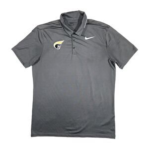 Mens Nike DriFit Short Sleeve Polo Gray Anderson University Trojan Army